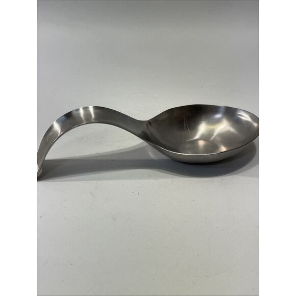 Stainless Steel Brushed Heavy Metal Spoon Rest - Picture 6 of 6